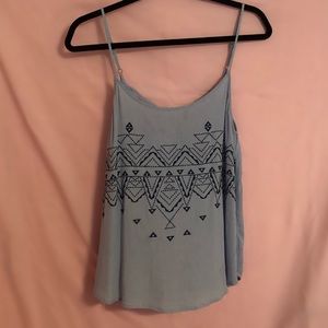 SOLD Miami Dark And Light Blue Patterned Tank Top